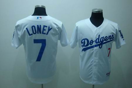 mlb los angeles dodgers loney #7 white