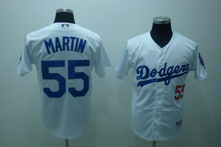 mlb los angeles dodgers martin #55 white