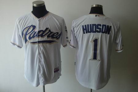 mlb san diego padres #1 hudson white(cool base)