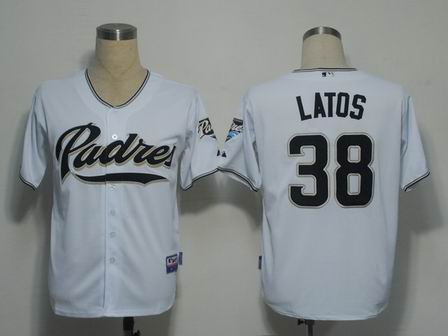 mlb san diego padres #38 latos white(cool base)