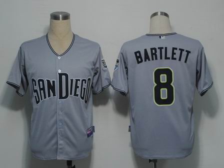 mlb san diego padres #8 bartlett grey(cool base)