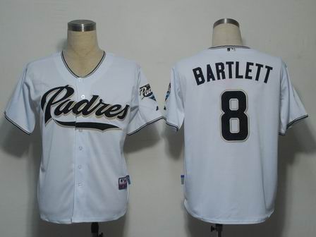 mlb san diego padres #8 bartlett white(cool base)
