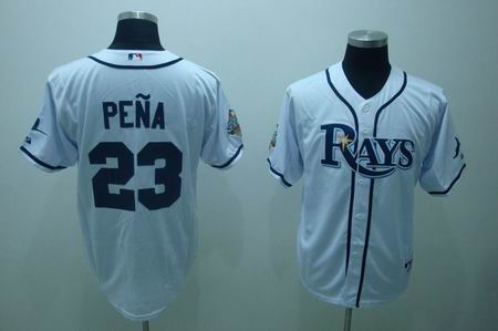mlb tampa bay rays #23 pena white(2008 ws patch)