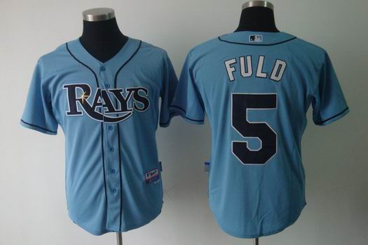 mlb tampa bay rays #5 fuld lt,blue cool base