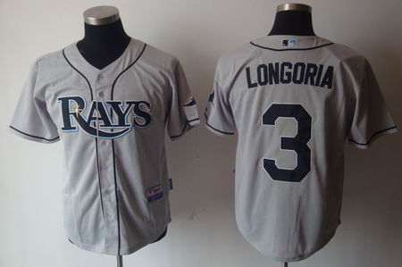 mlb tampa bay rays 3 Longoria grey cool base