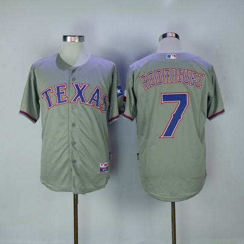mlb texas rangers #7 Rodriguez grey jersey