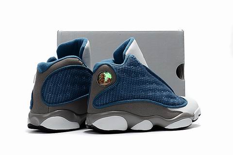 kids blue and white jordan 13