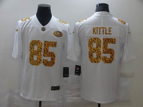 nfl 49ers #85 KITTLE white lepoard jersey