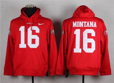 nfl 49ers 16 Montana sweatshirts hoody red
