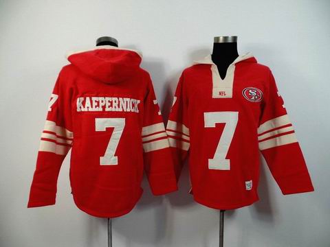 nfl 49ers 7 kaepernick red sweatshirt hoody