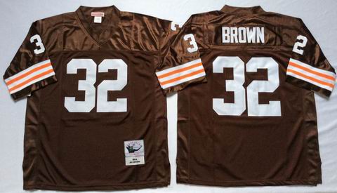 nfl Cleveland Browns #32 Brown brwon throwback Jersey