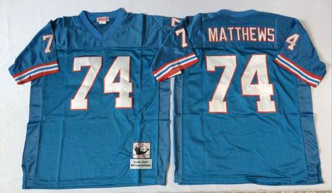 nfl Houston Oilers #74 Matthews light blue Throwback Jersey
