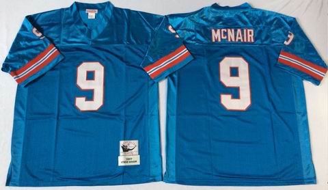nfl Houston Oilers #9 McNAIR light blue Throwback Jersey