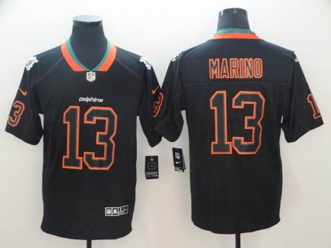 nfl Miami Dolphins #13 Marino lights out black rush jersey