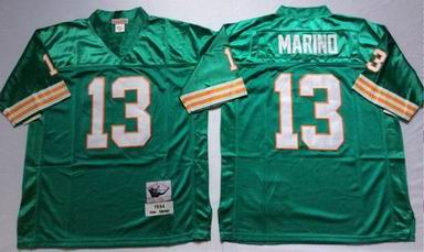 nfl Miami Dolphins 13 Marino green throwback jersey