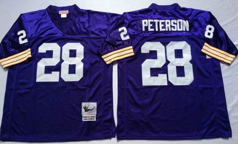 nfl Minnesota Vikings #28 Peterson purple throwback jersey