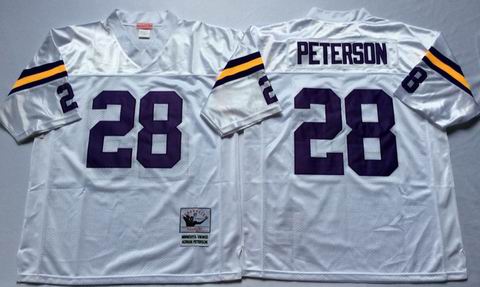 nfl Minnesota Vikings #28 Peterson white throwback jersey