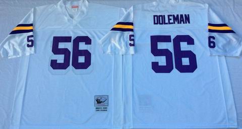 nfl Minnesota Vikings #56 Doleman white throwback jersey