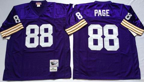 nfl Minnesota Vikings #88 Page purple throwback jersey