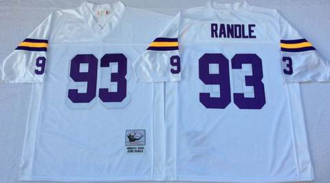 nfl Minnesota Vikings #93 Randle white throwback jersey