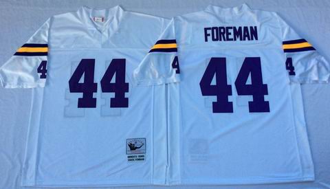 nfl Minnesota Vikings 44 Foreman white throwback jersey