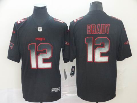 nfl Patriots #12 Brady black smoke fashion jersey
