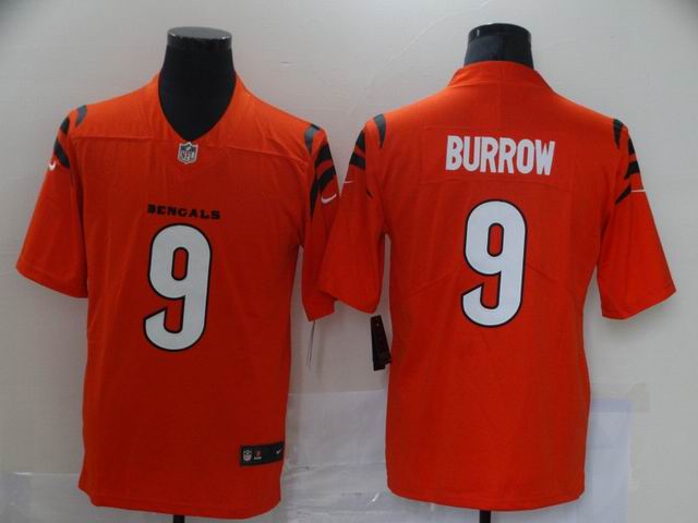 nfl bengals #9 BURROW orange vapor untouchable jersey