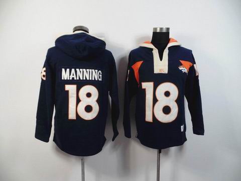 nfl broncos 18 Manning blue sweatshirt hoody