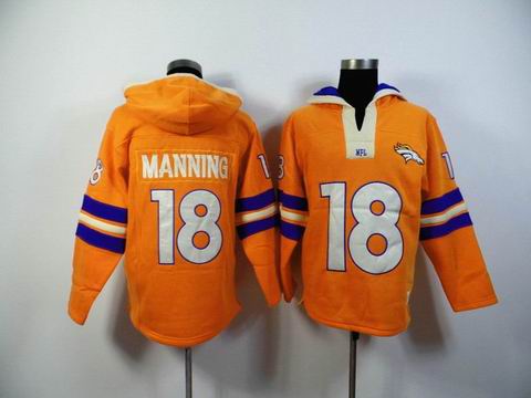 nfl broncos 18 Manning orange sweatshirt hoody