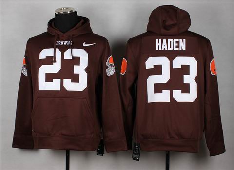 nfl browns 23 Haden sweatshirts hoody brown