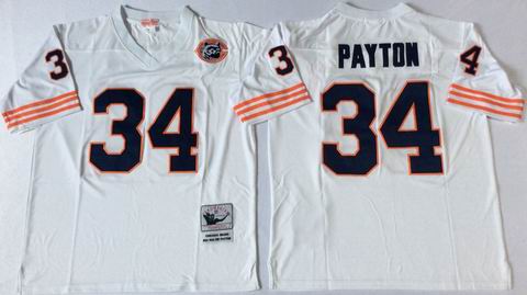 nfl chicago bears #34 payton white throwback jersey