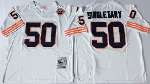 nfl chicago bears #50 Singletary white throwback jersey