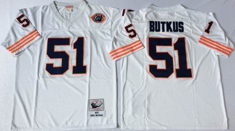 nfl chicago bears #51 Butkus white throwback jersey