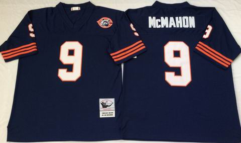 nfl chicago bears #9 McMAHON throwback blue jersey
