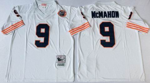 nfl chicago bears #9 McMAHON throwback white jersey