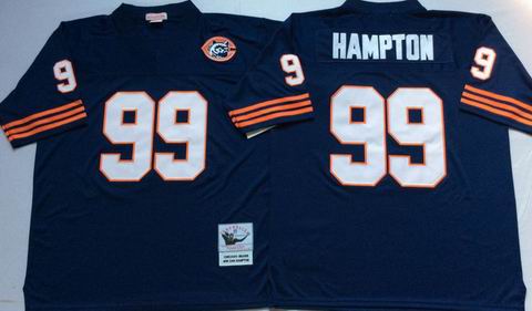 nfl chicago bears #99 Hampton blue throwback jersey