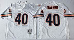nfl chicago bears 40 sayers white throwback jersey