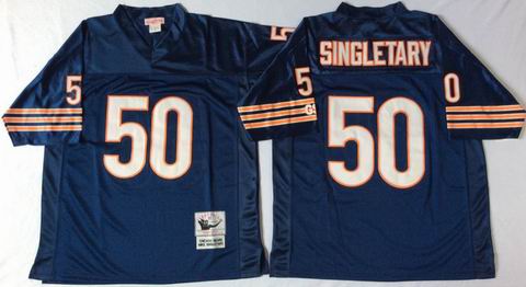 nfl chicago bears 50 Singletary blue throwback jersey