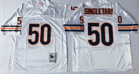 nfl chicago bears 50 Singletary white throwback jersey