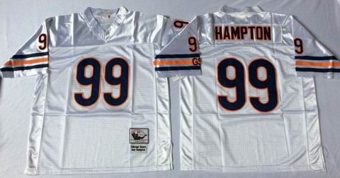 nfl chicago bears 99 Hampton white throwback jersey