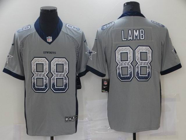 nfl cowboys #88 LAMB grey drift fashion jersey
