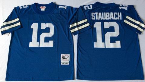 nfl dallas cowboys #12 Staubach blue throwback jersey