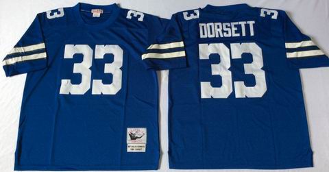 nfl dallas cowboys #33 Dorsett blue throwback jersey