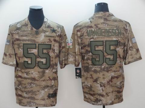 nfl dallas cowboys #55 Vander Esch camo salute to service jersey