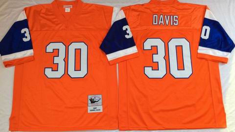 nfl denver broncos #30 Davis orange throwback jersey