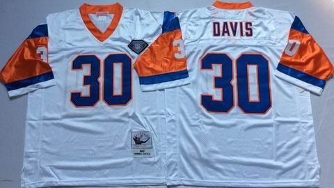 nfl denver broncos #30 Davis white throwback jersey