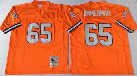 nfl denver broncos #65 Zimmerman orange throwback jersey