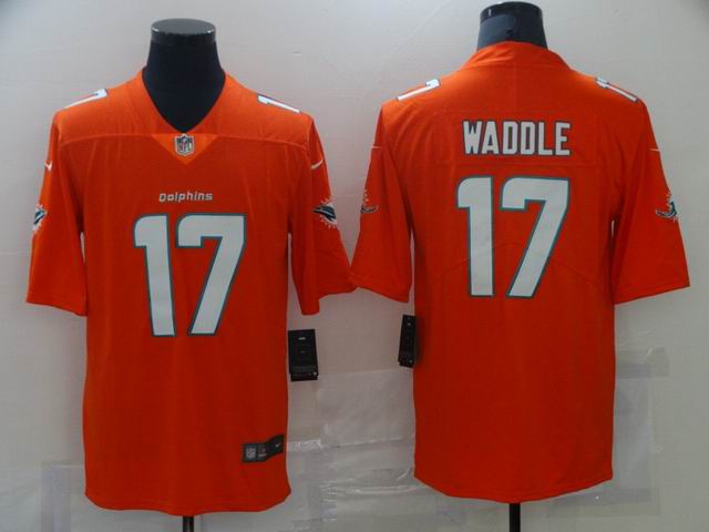 nfl dolphins #17 WADDLE orange vapor untouchable jersey