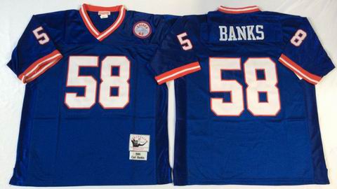 nfl new york giants #58 Banks blue throwback jersey