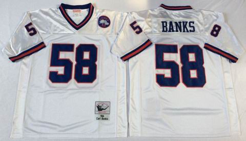 nfl new york giants #58 Banks white throwback jersey
